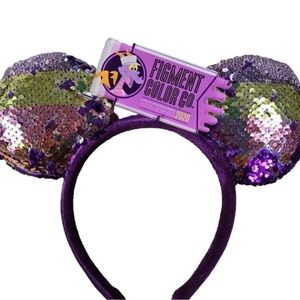 Disney Parks Epcot Festival of Arts 2020 Figment Color Co. Ears Headband